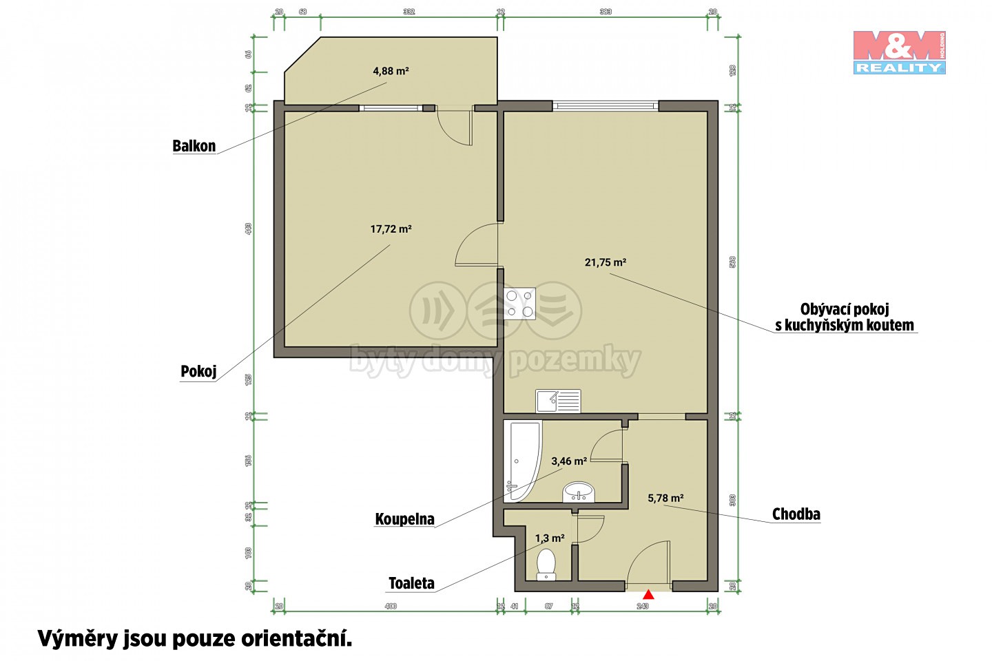 Pronájem bytu 2+kk 54 m², Bohušova, Planá