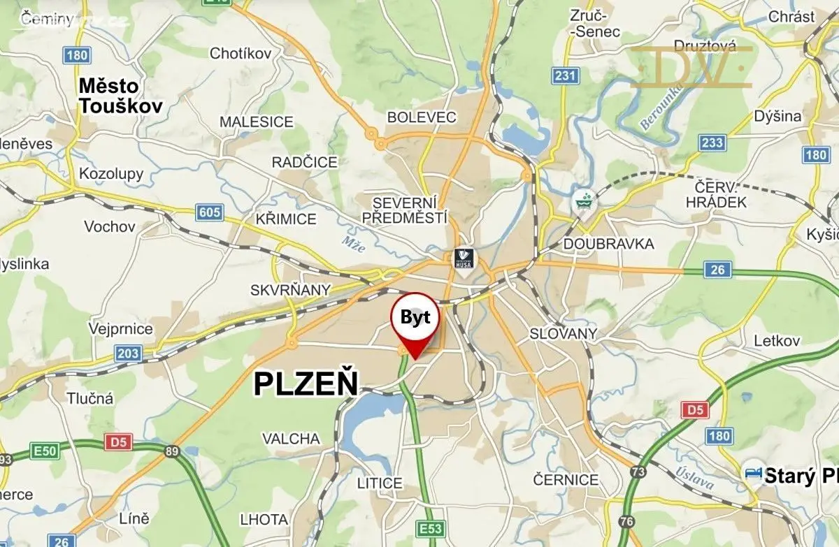 Pronájem bytu 2+kk 67 m², U Borských kasáren, Plzeň - Jižní Předměstí