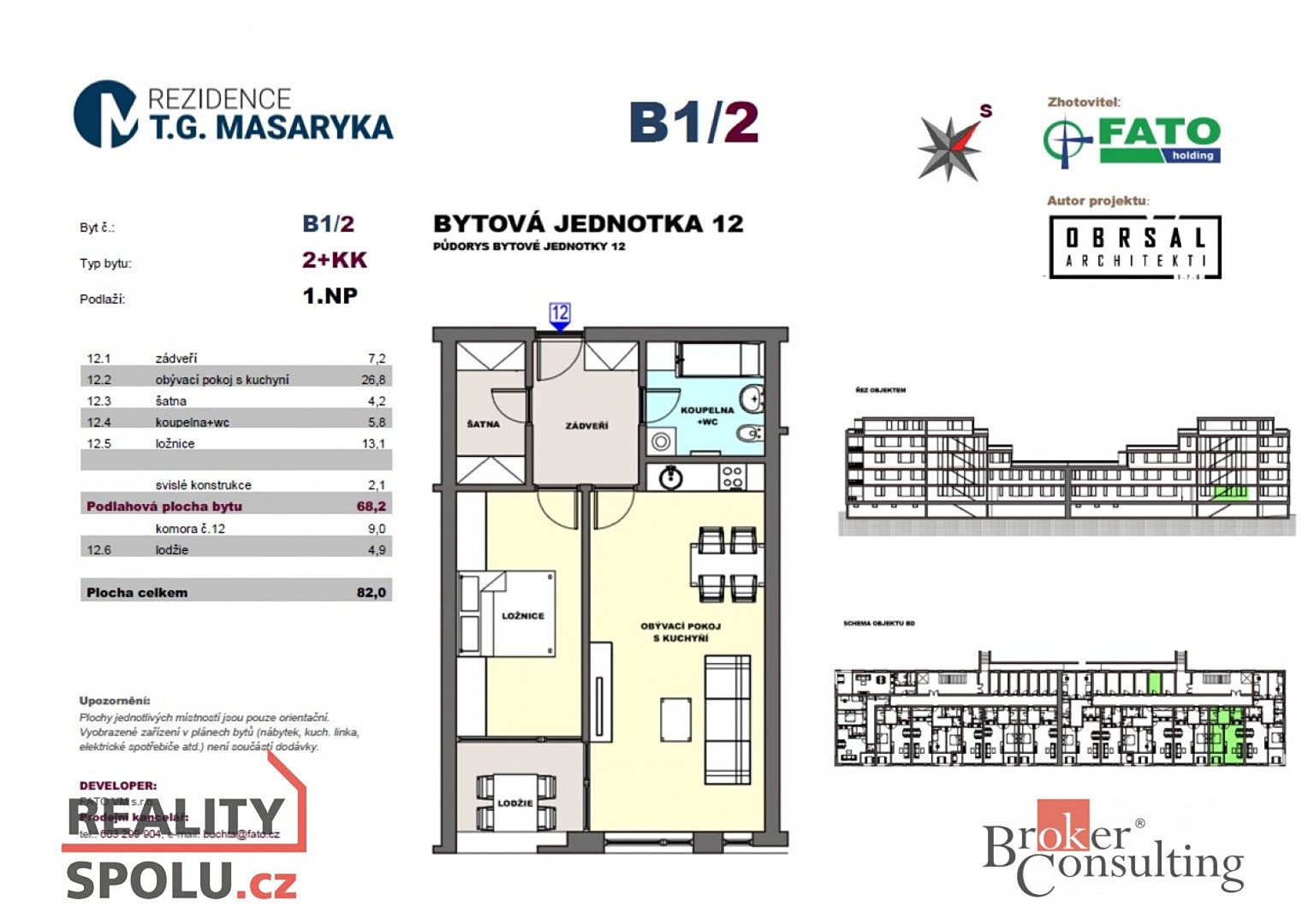 Pronájem bytu 2+kk 69 m², T. G. Masaryka, Týniště nad Orlicí