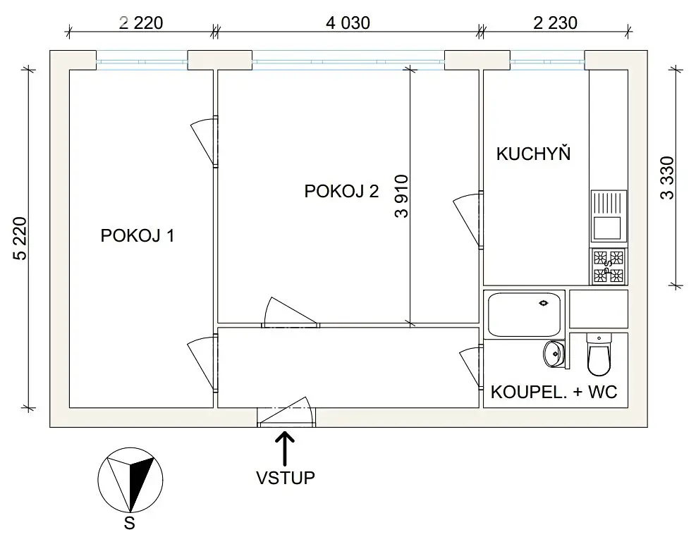 Prodej bytu 2+1 44 m², Moravská, Havířov - Šumbark