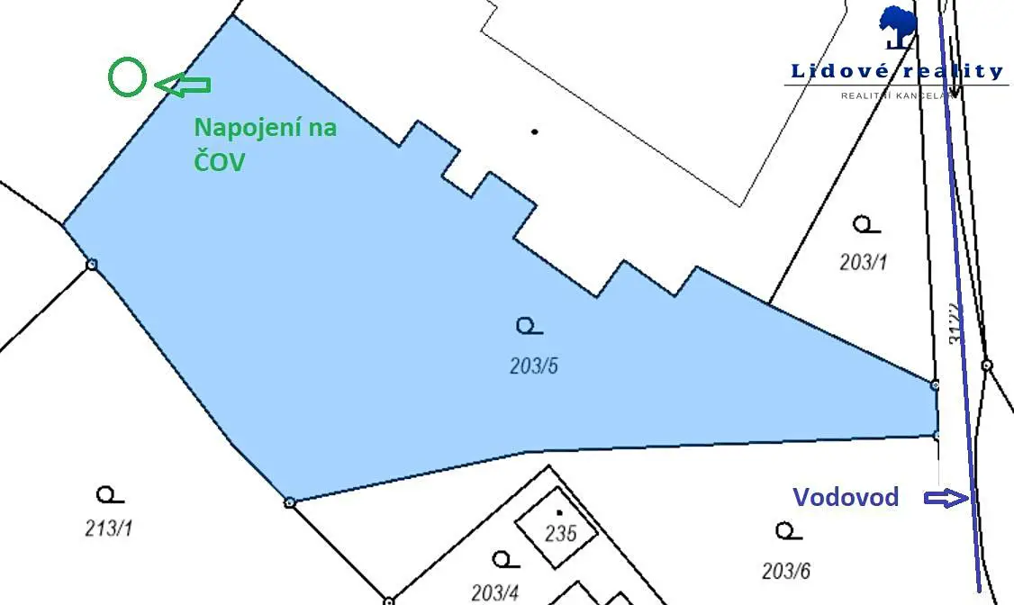 Prodej  stavebního pozemku 1 500 m², Fulnek - Lukavec, okres Nový Jičín