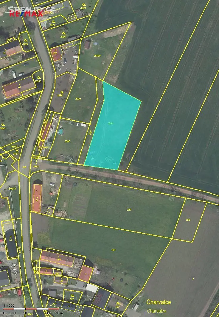 Prodej  stavebního pozemku 2 186 m², Libčeves, okres Louny