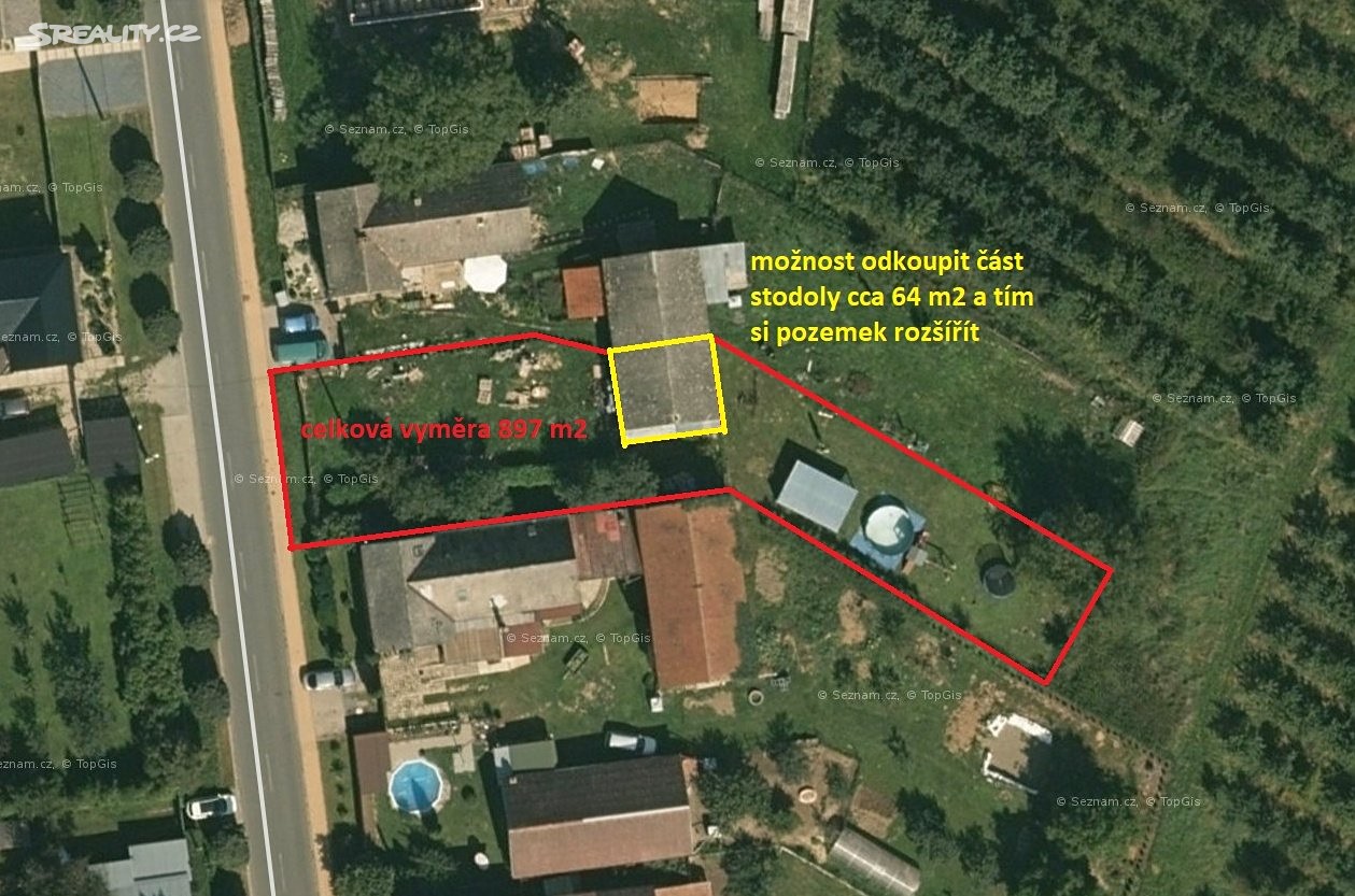 Prodej  stavebního pozemku 897 m², Medlov - Králová, okres Olomouc