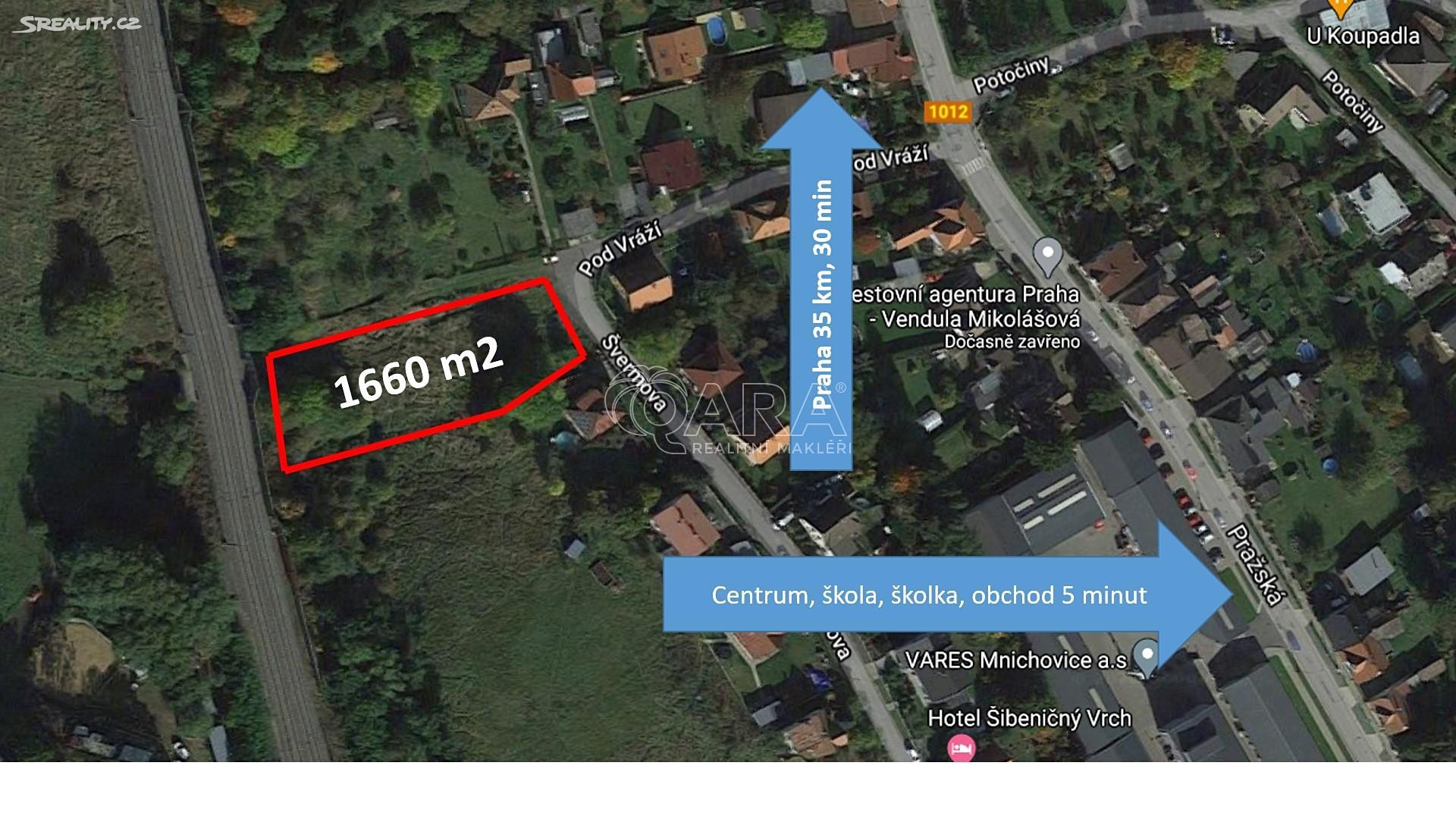Prodej  stavebního pozemku 1 660 m², Švermova, Mnichovice