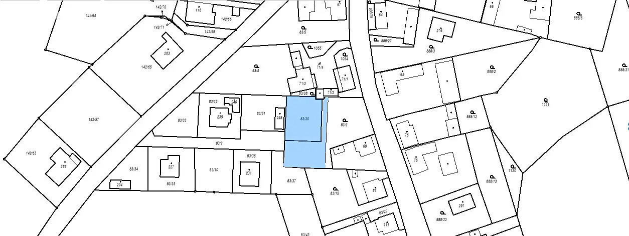 Prodej  stavebního pozemku 943 m², Oslov, okres Písek