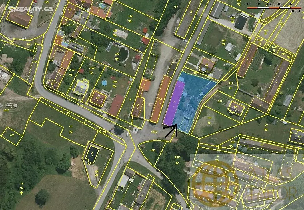 Prodej  stavebního pozemku 1 465 m², Přehořov, okres Tábor