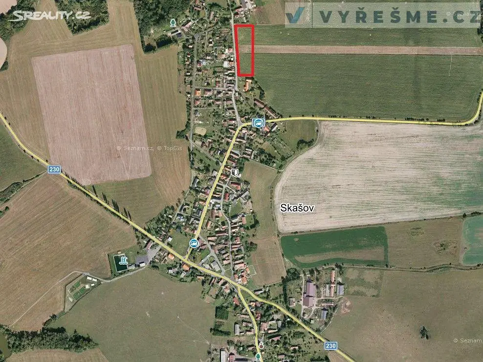 Prodej  stavebního pozemku 6 789 m², Skašov, okres Plzeň-jih