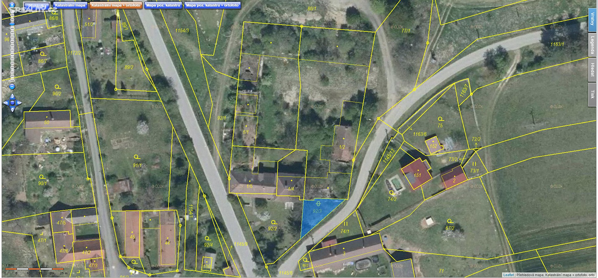 Prodej  stavebního pozemku 3 394 m², Vlčeves, okres Tábor