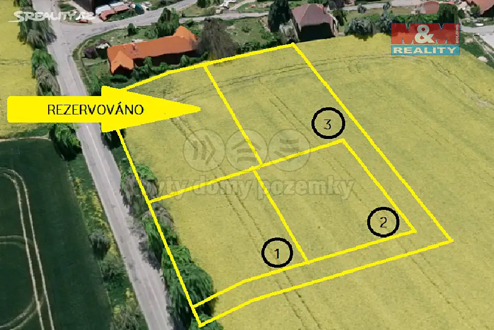 Prodej  stavebního pozemku 1 105 m², Zbizuby, okres Kutná Hora