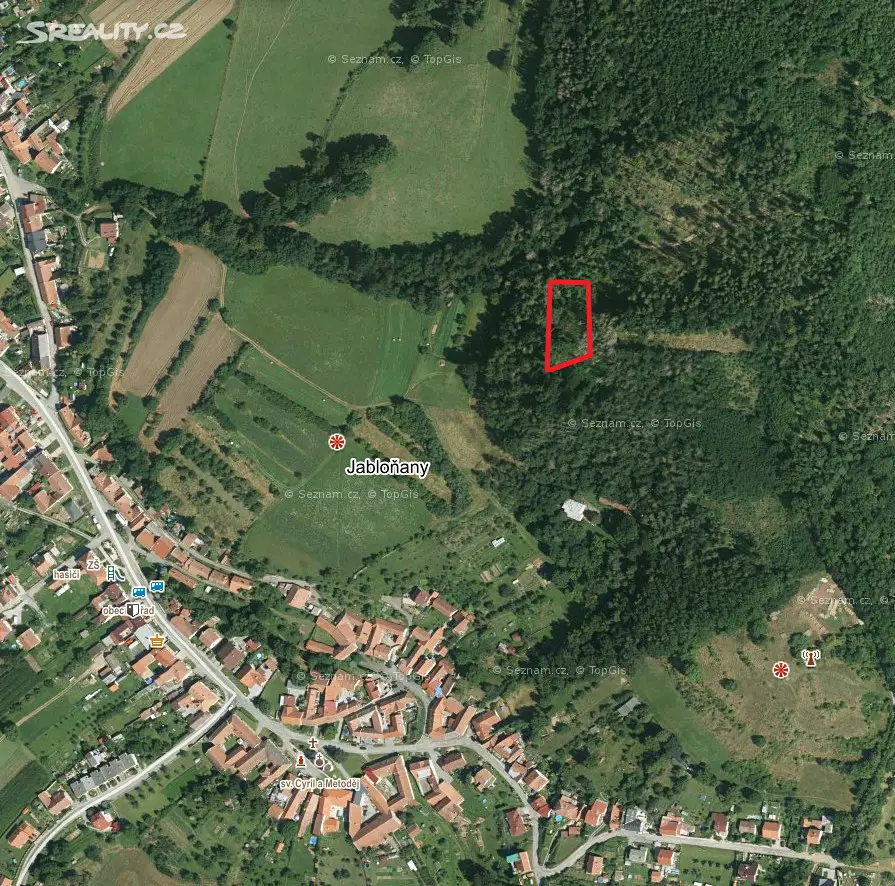 Prodej  lesa 1 653 m², Jabloňany, okres Blansko