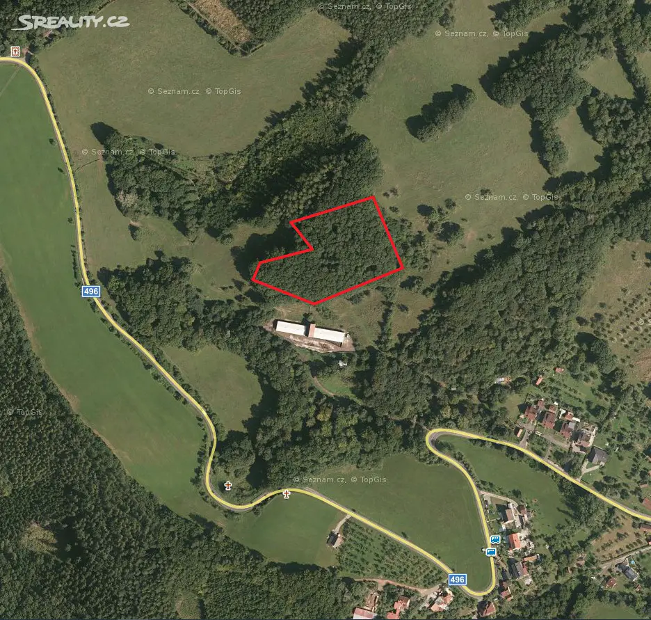Prodej  lesa 2 046 m², Luhačovice - Kladná Žilín, okres Zlín