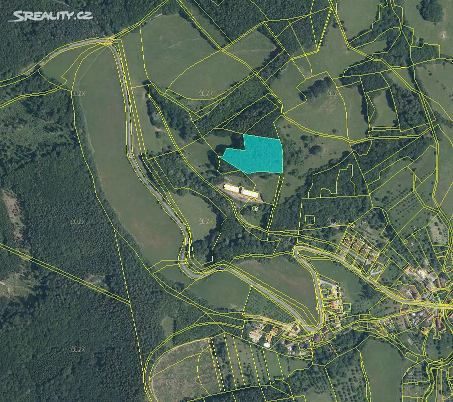 Prodej  lesa 2 046 m², Luhačovice - Kladná Žilín, okres Zlín