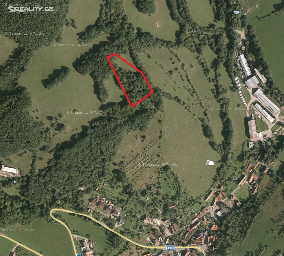 Prodej  lesa 1 739 m², Luhačovice - Kladná Žilín, okres Zlín