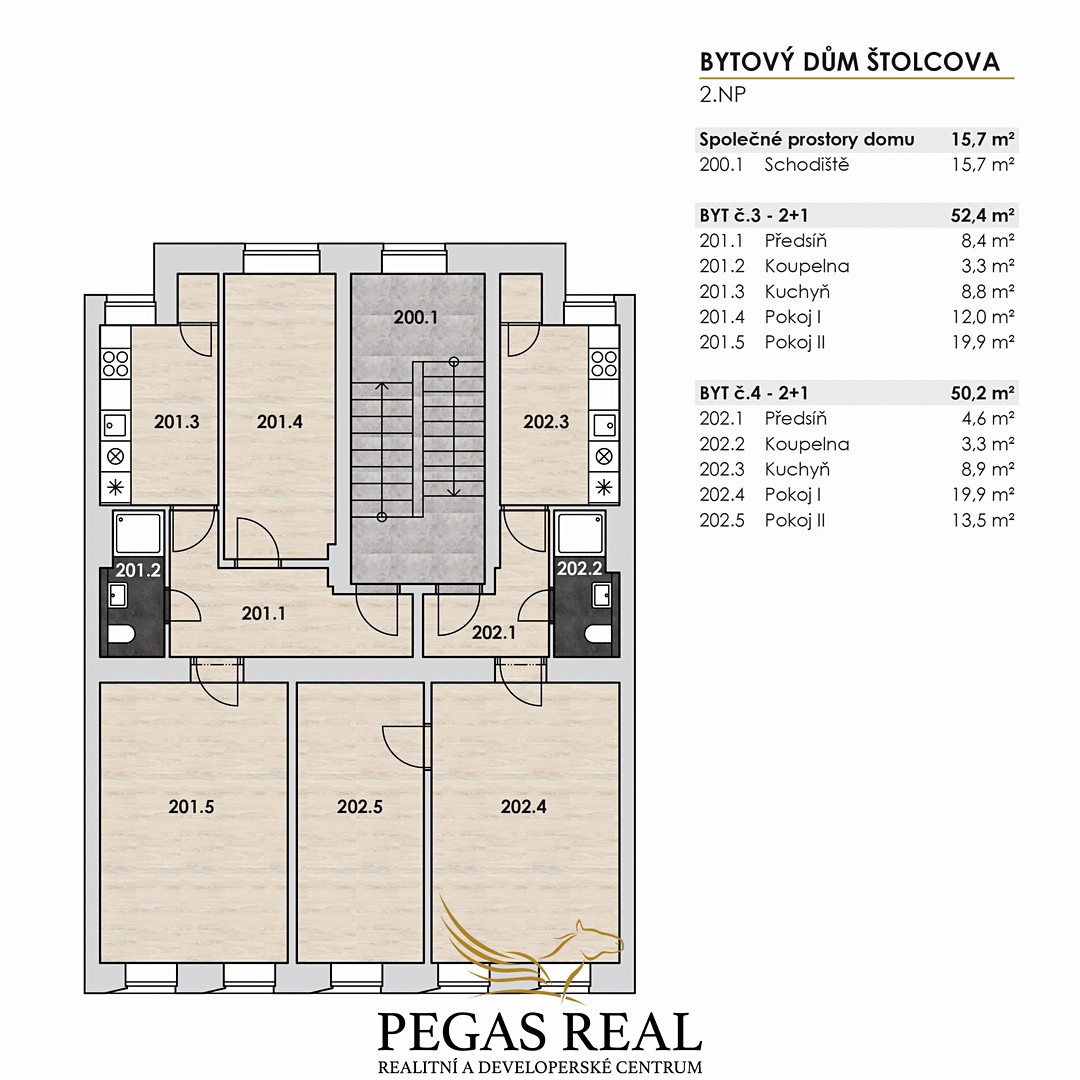 Prodej  vícegeneračního domu 497 m², pozemek 269 m², Štolcova, Brno - Černovice