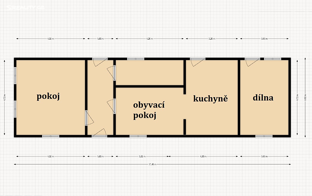 Prodej  rodinného domu 80 m², pozemek 305 m², Lipovec, okres Chrudim