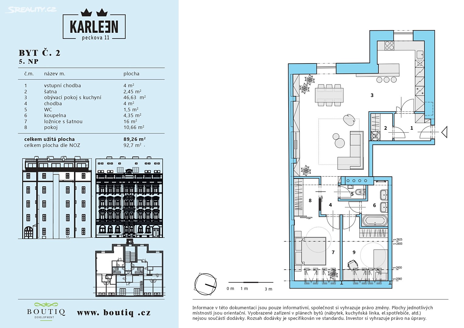 Prodej bytu 3+kk 98 m², Peckova, Praha 8 - Karlín