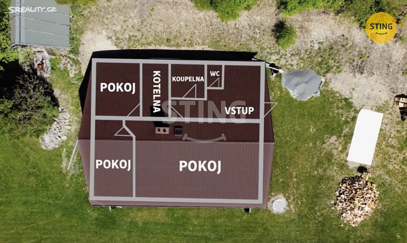 Prodej  chaty 130 m², pozemek 5 686 m², Václavov u Bruntálu - Dolní Václavov, okres Bruntál