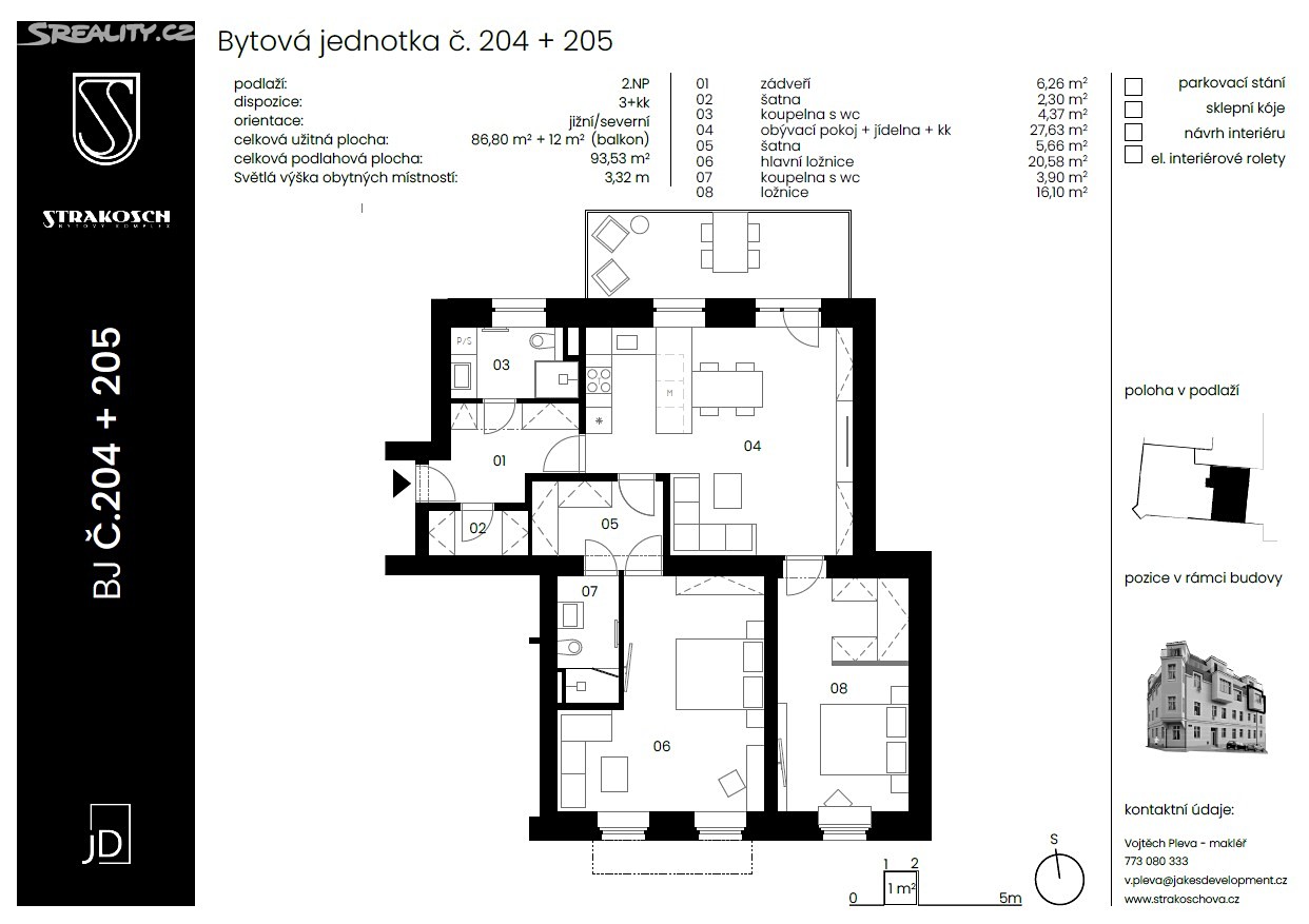 Prodej bytu 3+kk 86 m², Pod Valy, Kutná Hora - Hlouška