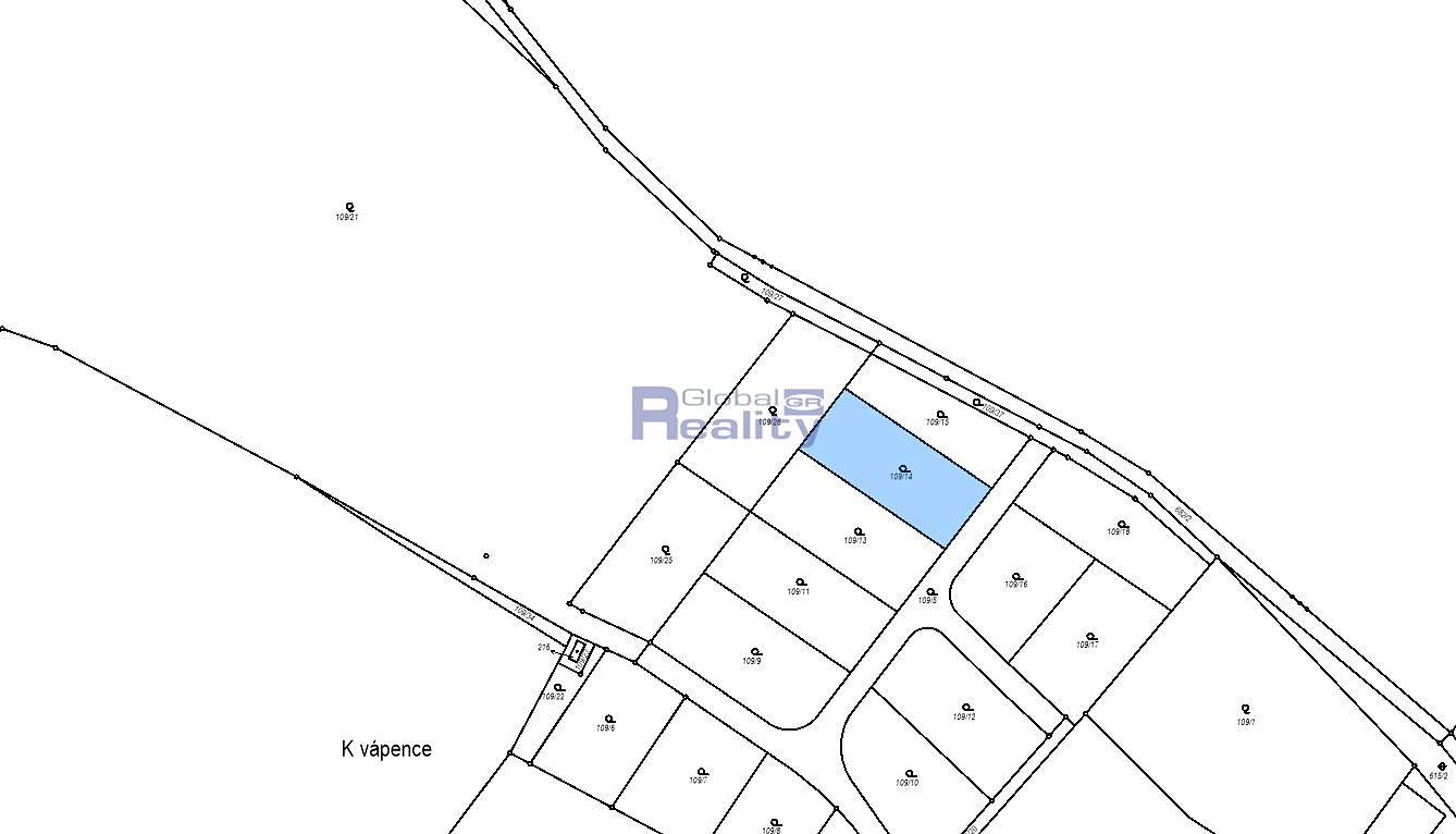 Prodej  stavebního pozemku 901 m², Grunta, okres Kolín