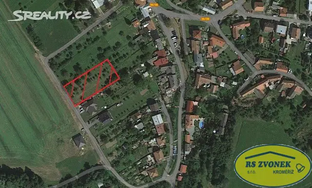 Prodej  stavebního pozemku 2 048 m², Lubná, okres Kroměříž