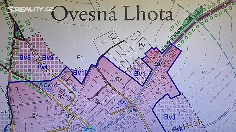 Prodej  stavebního pozemku 1 416 m², Ovesná Lhota, okres Havlíčkův Brod