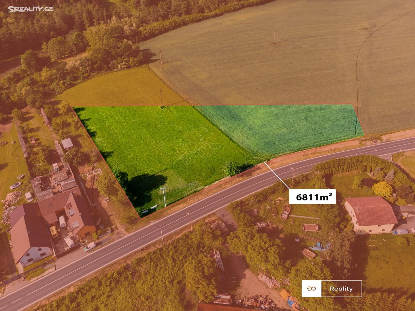 Prodej  stavebního pozemku 6 811 m², Zásmuky - Doubravčany, okres Kolín
