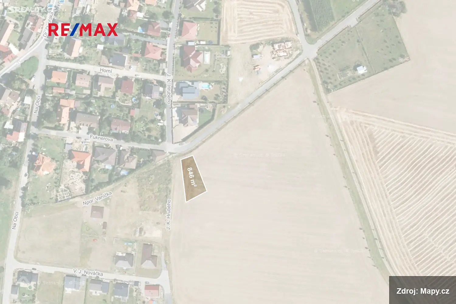 Prodej  stavebního pozemku 846 m², Červené Pečky, okres Kolín