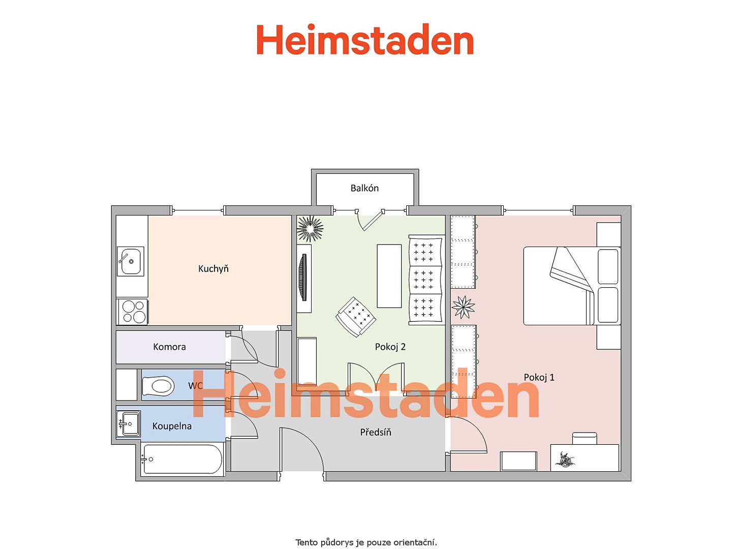 Pronájem bytu 2+1 57 m², Beethovenova, Havířov - Město