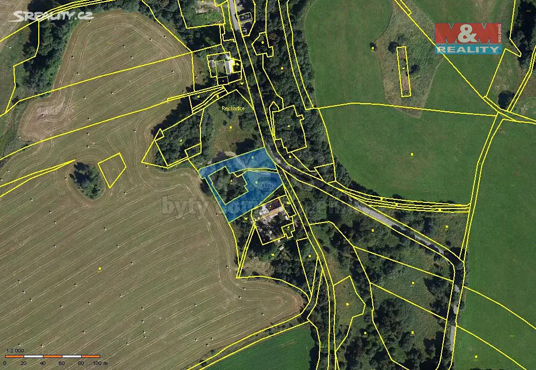 Prodej  stavebního pozemku 2 894 m², Dvorce - Rejchartice, okres Bruntál