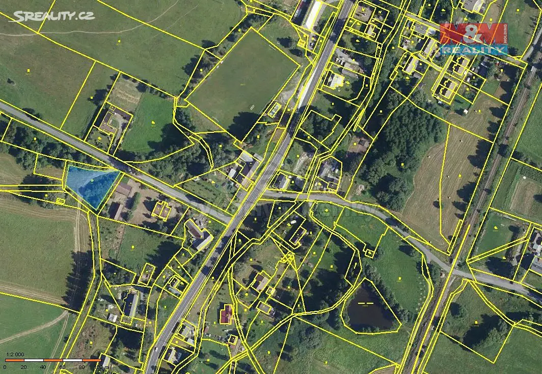 Prodej  stavebního pozemku 1 525 m², Lomnice, okres Bruntál