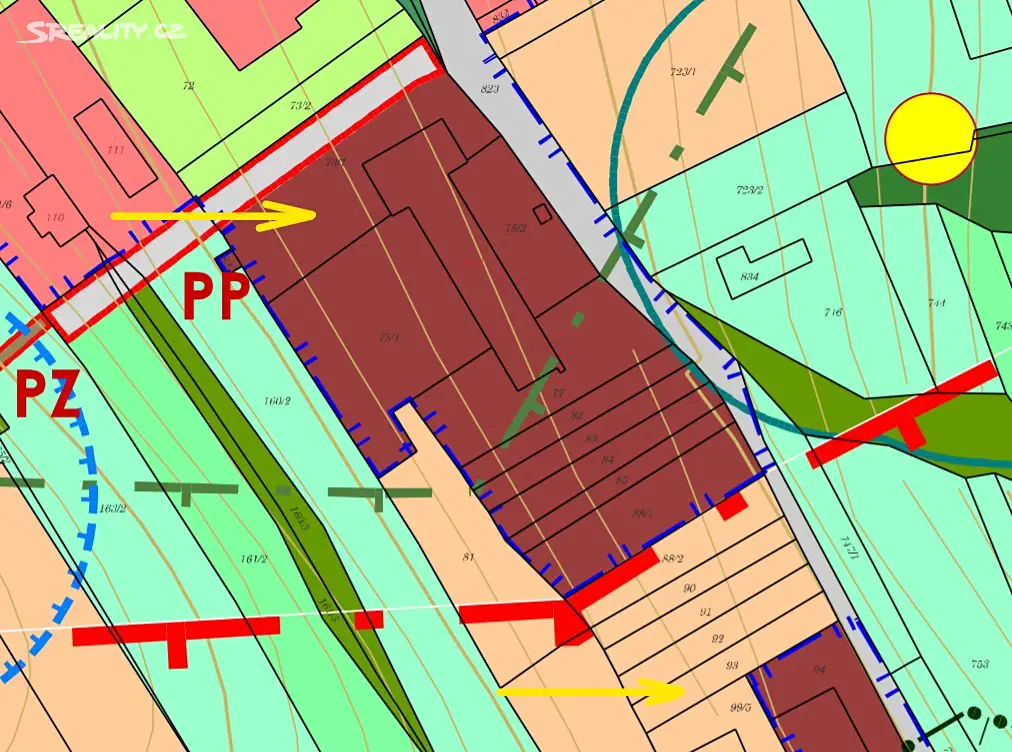 Prodej  pozemku 1 717 m², Pláně - Ondřejov, okres Plzeň-sever