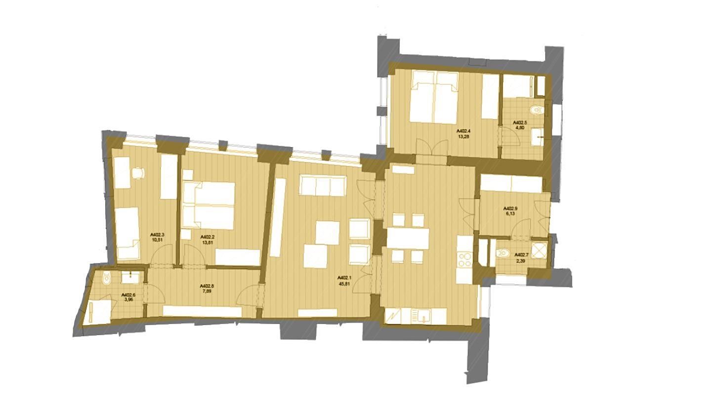 Pronájem bytu 3+1 109 m², Havelská, Praha 1 - Staré Město