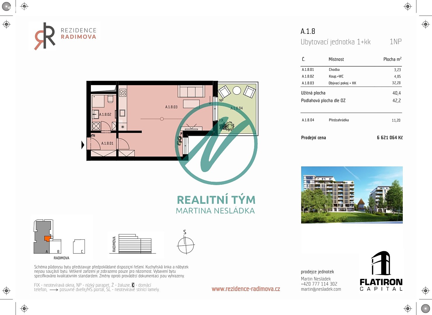 Prodej bytu 1+kk 40 m², Radimova, Praha 6 - Břevnov