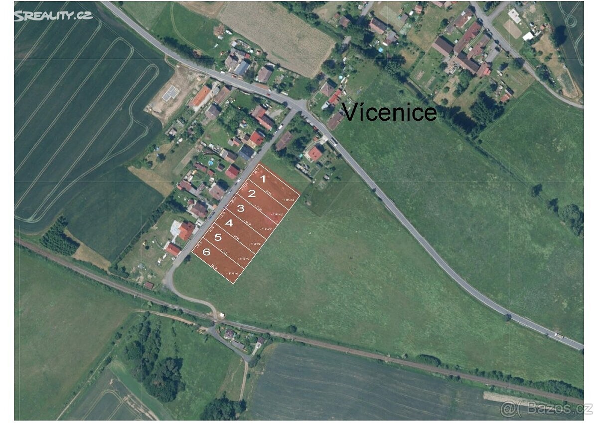 Prodej  stavebního pozemku 1 180 m², Klatovy - Vícenice, okres Klatovy