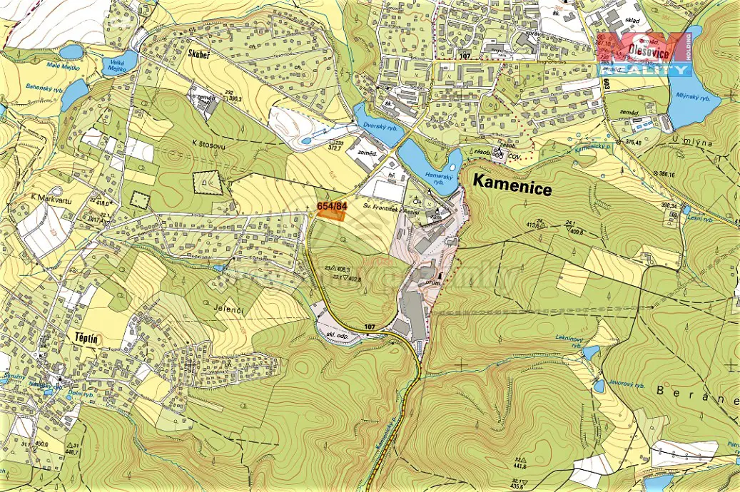 Prodej  komerčního pozemku 2 620 m², Kamenice, okres Praha-východ