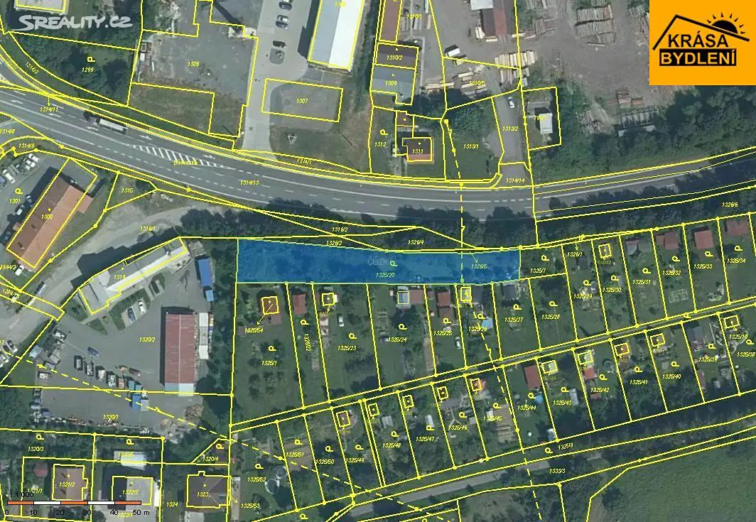Prodej  stavebního pozemku 1 537 m², Fulnek, okres Nový Jičín