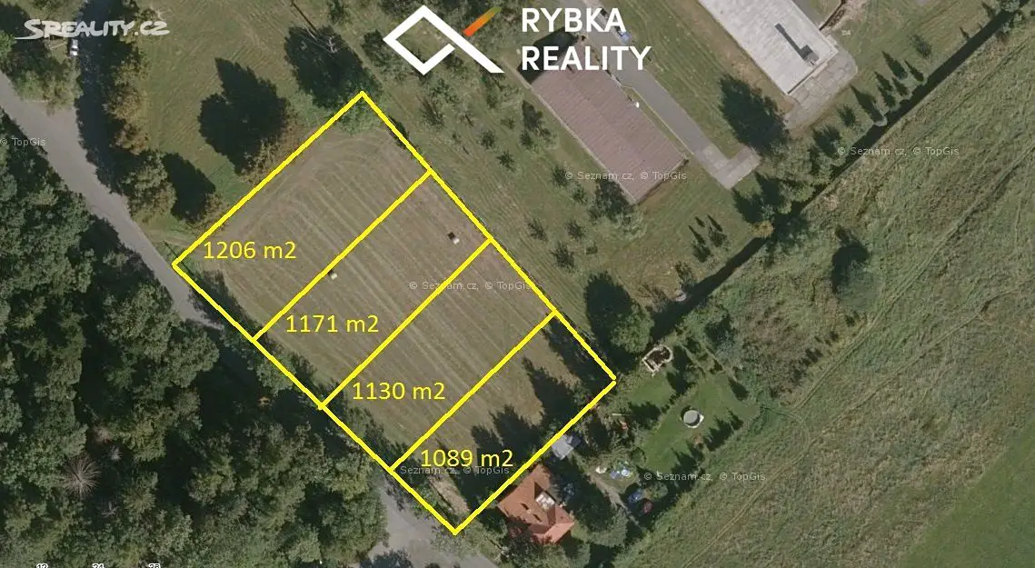 Prodej  stavebního pozemku 1 089 m², Hostašovice, okres Nový Jičín