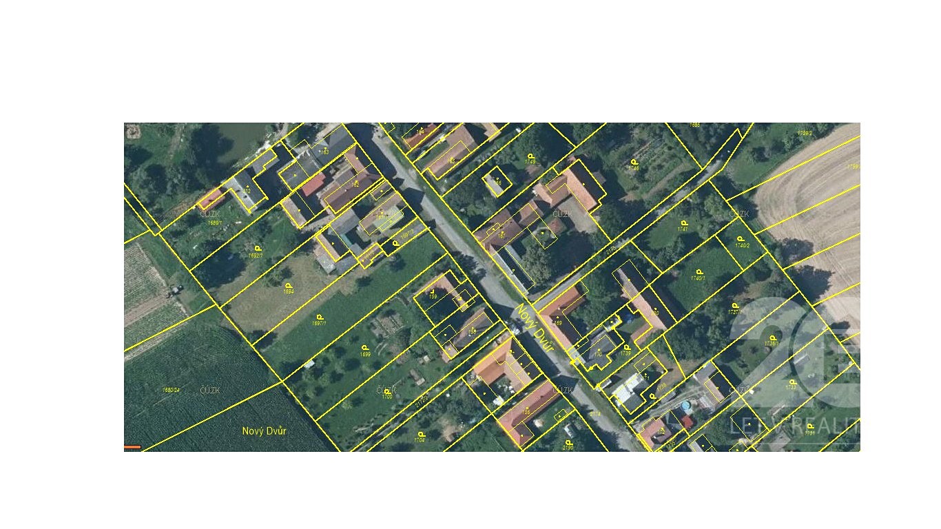 Prodej  stavebního pozemku 1 415 m², Nová Ves u Chotěboře - Nový Dvůr, okres Havlíčkův Brod
