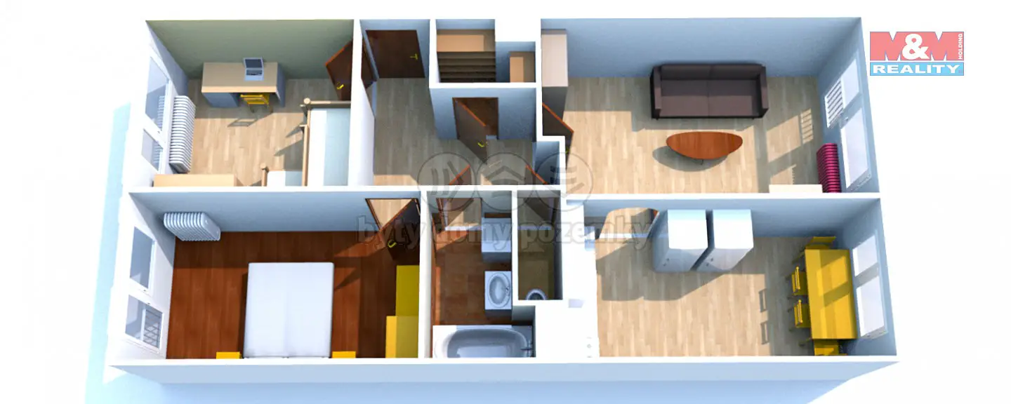Pronájem bytu 3+1 72 m², Pod Čertovým pahorkem, Příbram - Příbram VII