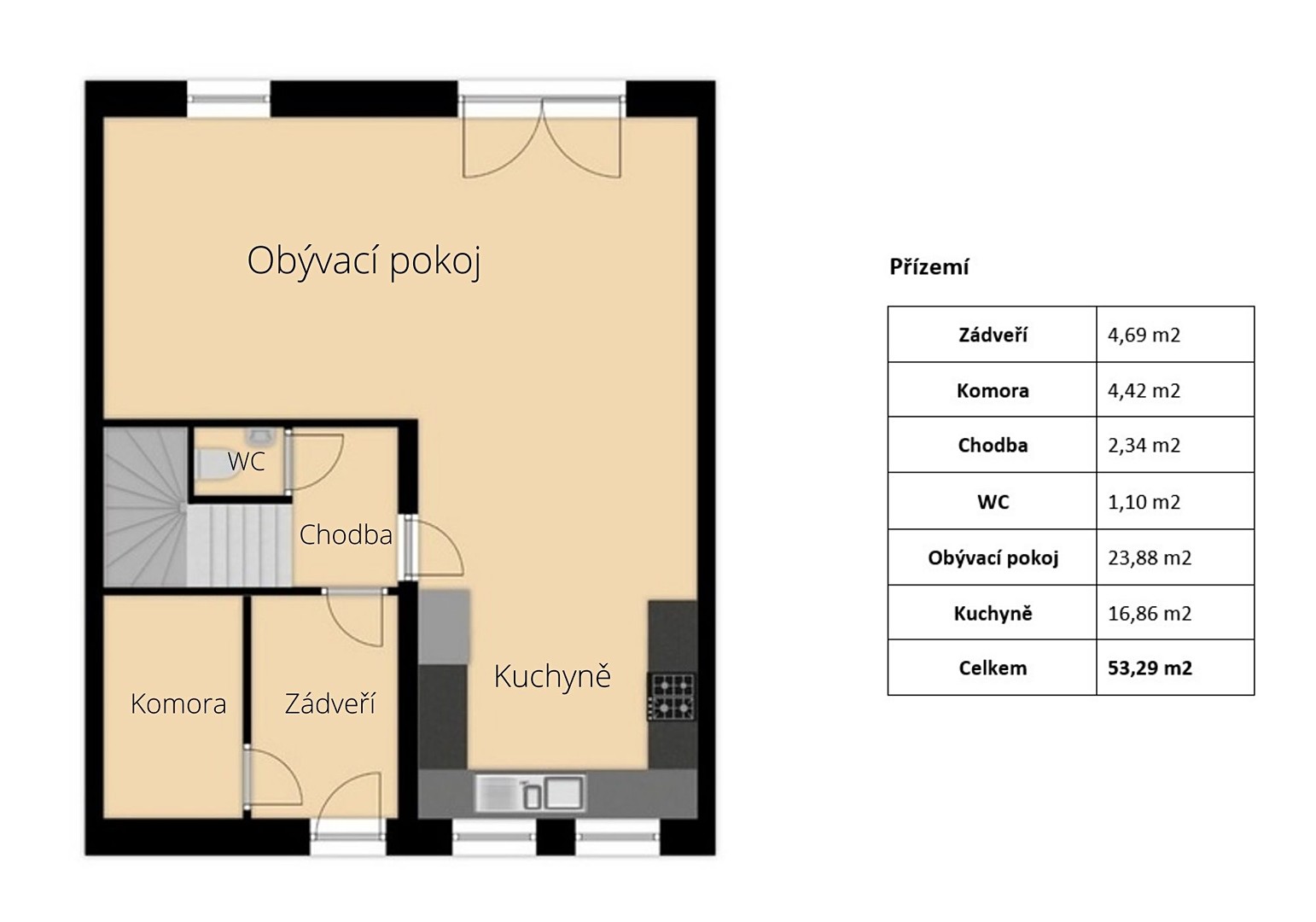Prodej  rodinného domu 108 m², pozemek 252 m², Ve Dvoře, Líbeznice