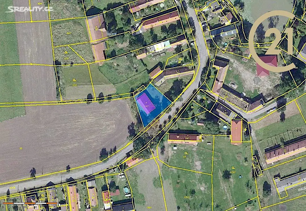 Prodej  stavebního pozemku 744 m², Rožďalovice - Podlužany, okres Nymburk