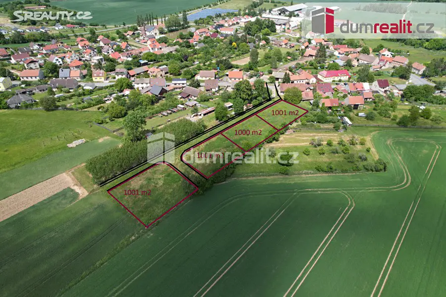 Prodej  stavebního pozemku 1 001 m², Ruda, okres Rakovník