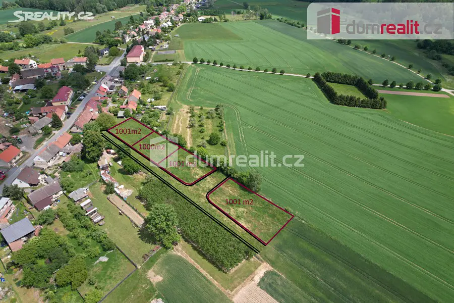 Prodej  stavebního pozemku 1 001 m², Ruda, okres Rakovník