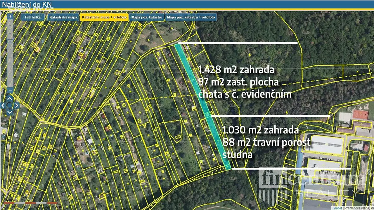 Prodej  zahrady 1 118 m², Brno - Sadová, okres Brno-město