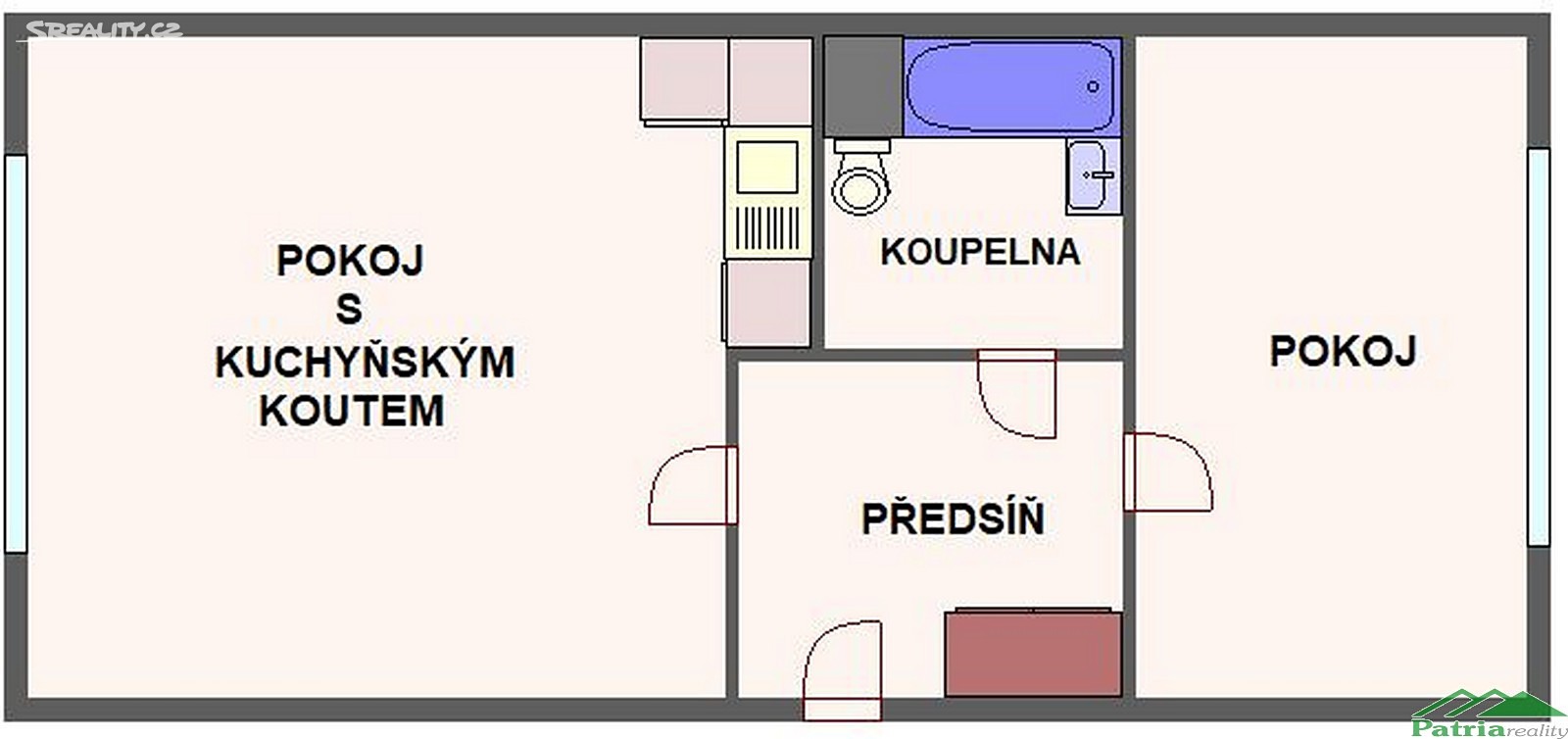 Pronájem bytu 2+kk 42 m², Ruprechtická, Liberec - Liberec I-Staré Město
