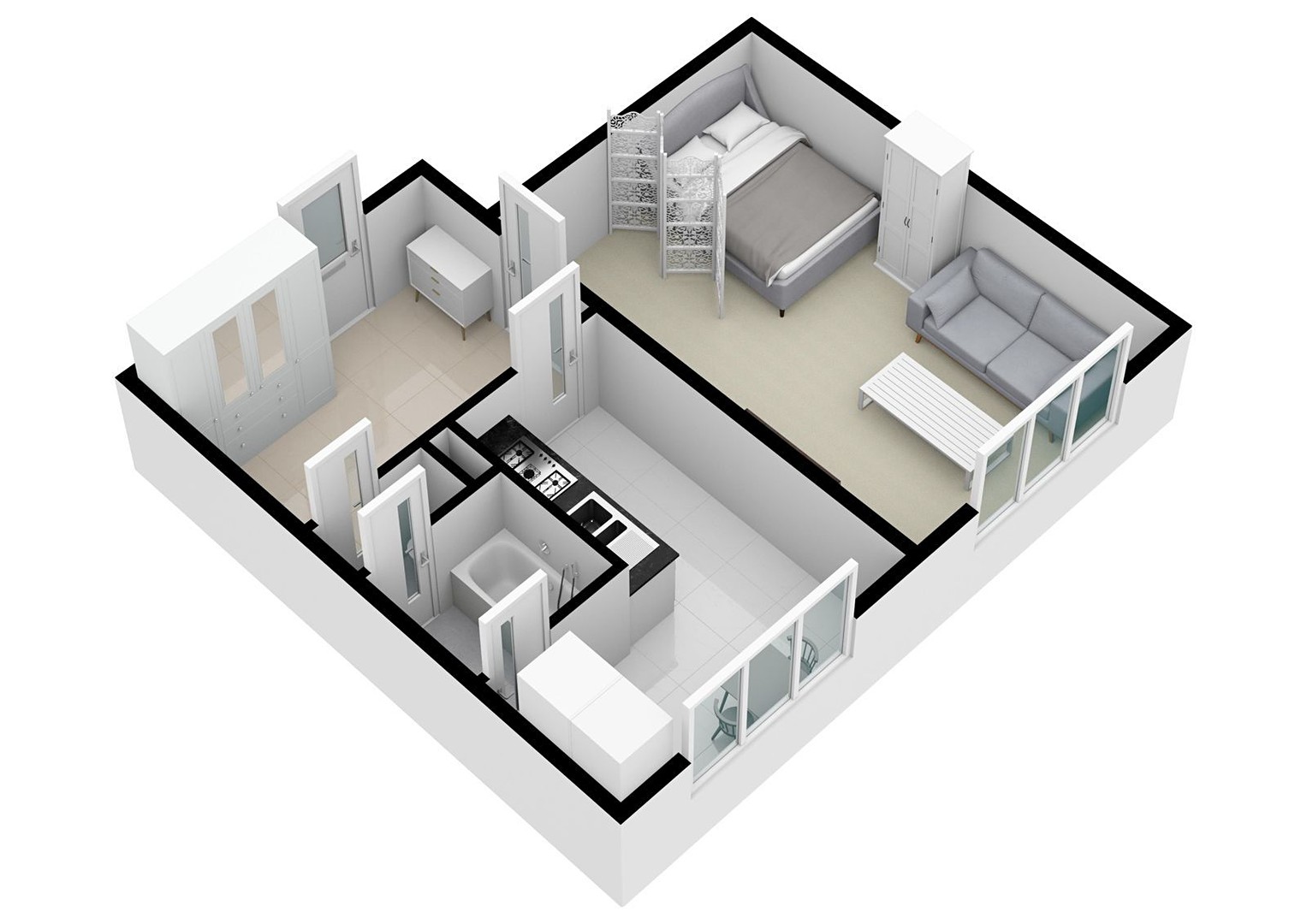 Prodej bytu 1+1 43 m², Luční, Třemošná