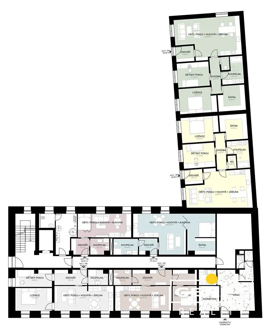 Prodej bytu 3+kk 53 m², Studentská, Žatec