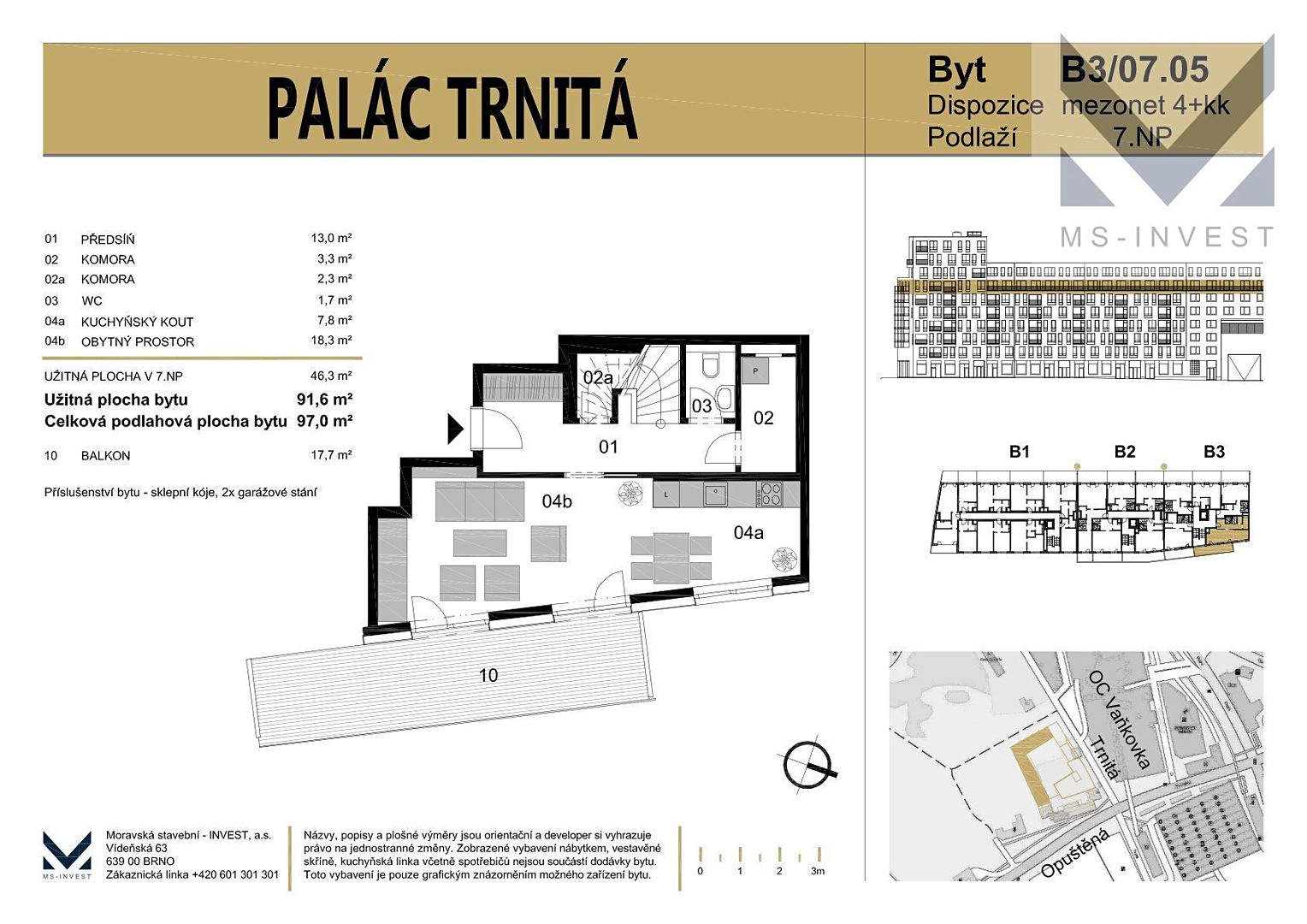 Prodej bytu 4+kk 92 m², Trnitá, Brno - Trnitá