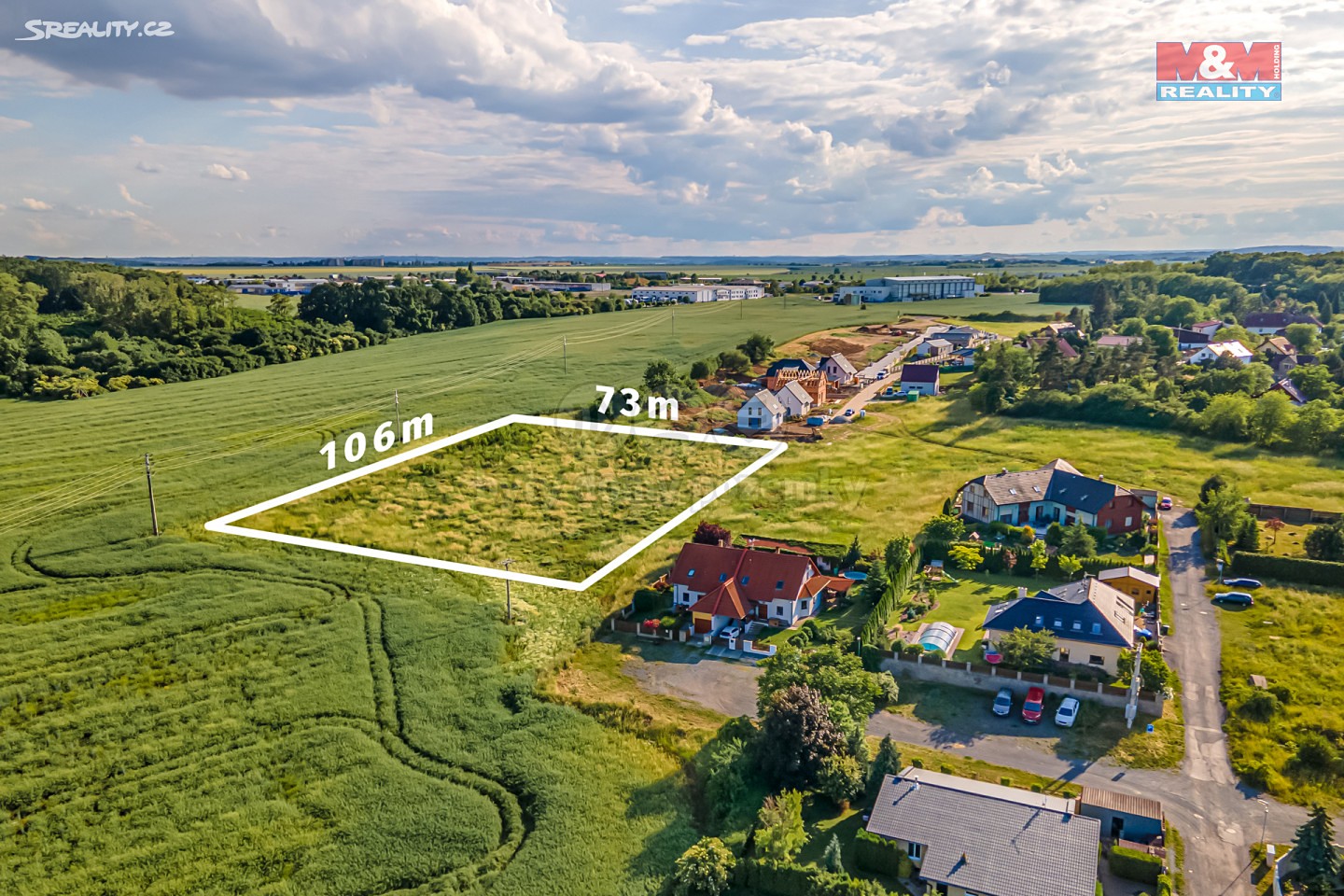Prodej  stavebního pozemku 7 654 m², Panenské Břežany, okres Praha-východ
