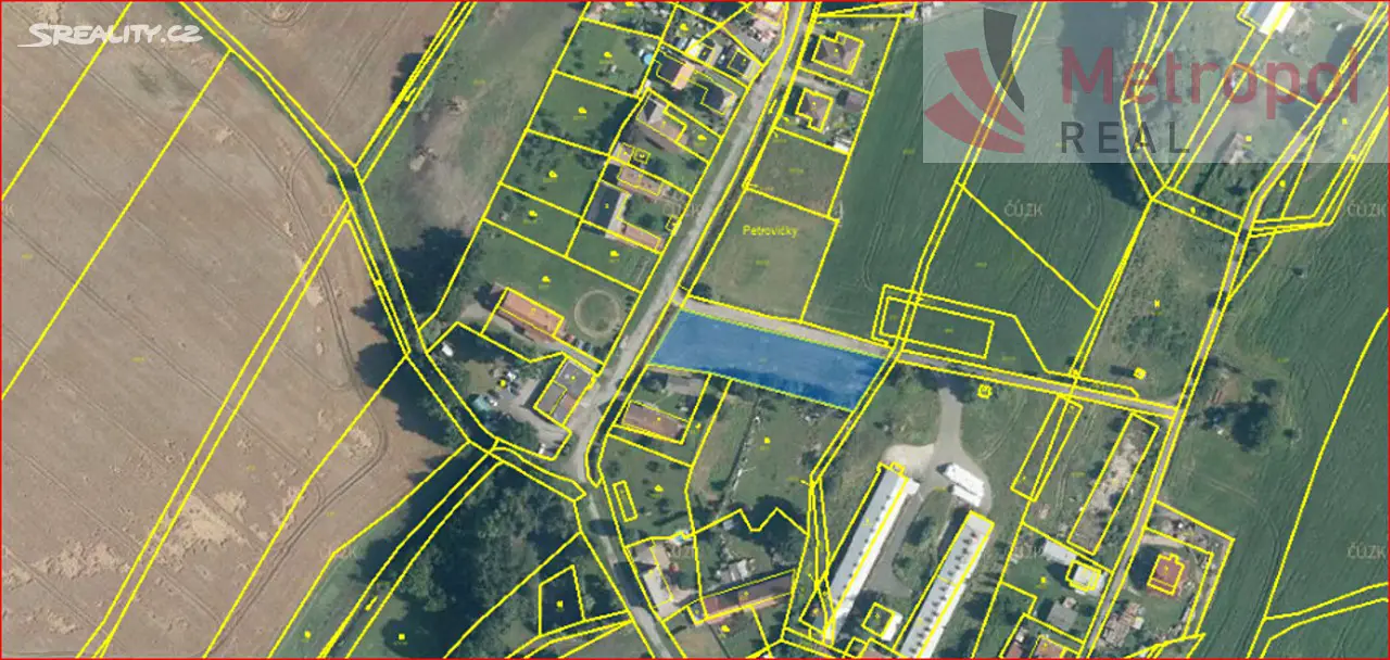 Prodej  stavebního pozemku 2 137 m², Týniště nad Orlicí - Petrovičky, okres Rychnov nad Kněžnou